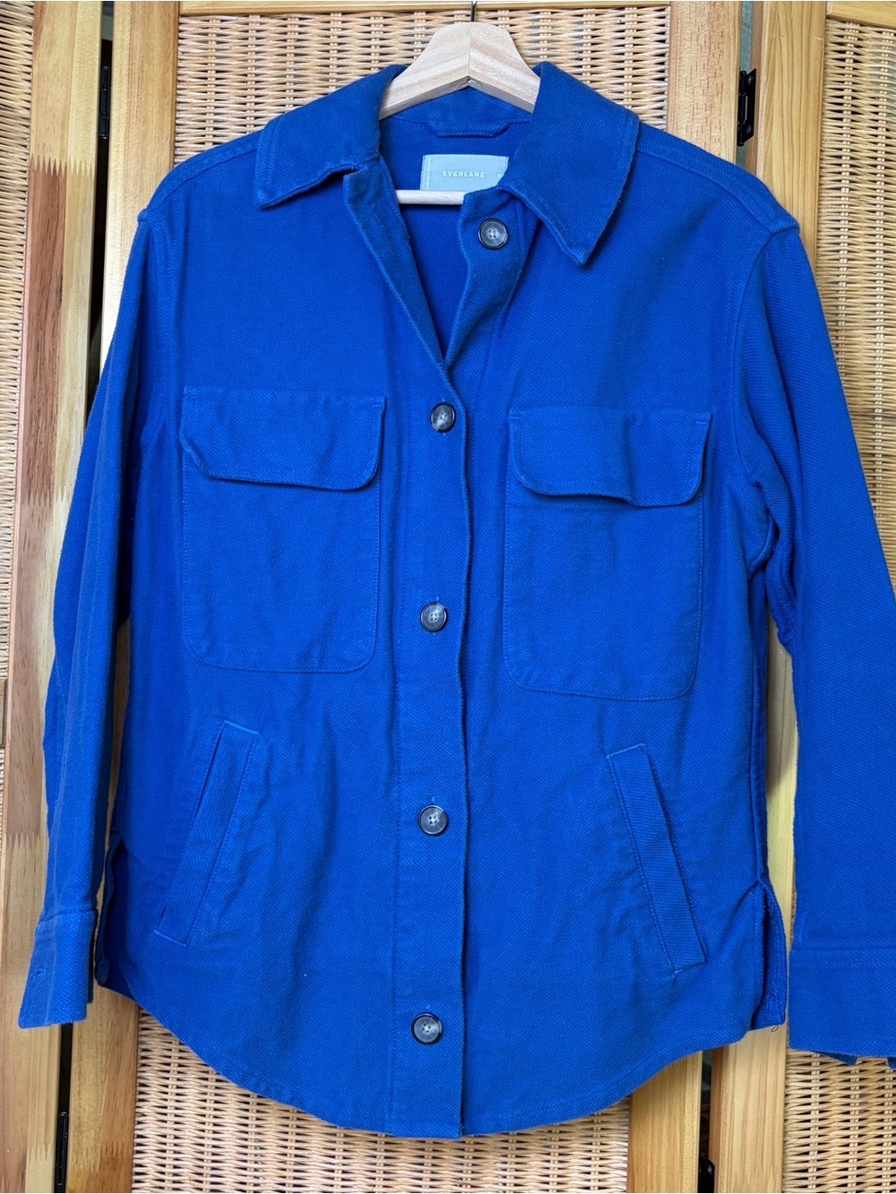 Everlane Women's Blue Utility Oversized Shirt Jacket sz S